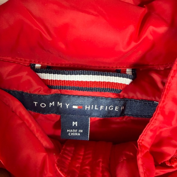 Tommy Hilfiger Vibrant Red Puffer Vest - Picture 4 of 5